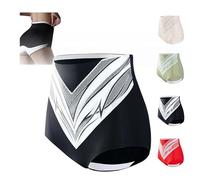 Godemmio Short gainant en fibre de titane et tourmaline, slip gainant le ventre, rétrécit l'abdomen et les fesses, façonnage efficace, short gainant en fibre de titane auto-chauffant, Noir , L