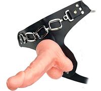 Godes Ceintures 16cm ⌀3.5cm gode realiste TPR godemichets Décoration Métal Gode Ceinture strap on Élégante godemichets sex toýs femme Couleur Beige godemichet gode ceinture lesbiennes FOPS D20-5