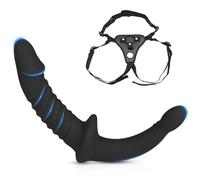 Godes Ceintures Double Gode,Gode Ceinture Silicone Double Couple,Godemichets Toýs Femme pour lesbienne,Réglable Harness,Plug Anal Plugs Anale Plugs Anals,toýs Couple