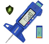 GODESON Jauge de Profondeur Digitale, 0-25.4 Mm Jauge profondeur pneu digitale avec grand écran LCD et outil mesure profondeur pneu bleu pour voitures, camions et motos