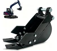 Godet étroit mini pelle 200 mm, godet excavation précision, dents boulonnées, compatible 90 mm et trou 25 mm, terrassement, tranchées et travaux BTP