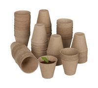 Relaxdays, Pots de culture + Plateaux de culture, Pots-de-jardinage
