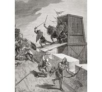 Godfrey de Bouillon au siège de Jérusalem en 1099 lors de la première croisade. Godfrey de Bouillon 1060 1100. Chevalier franc et l'un des leaders de la première croisade. De Histoire de France publié