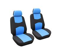 GODGETS Ensemble Complet de Housses de Sieges Universelles, Housse Couverture Couvre Sieges pour Voiture Camionnette Van,Bleu Noir,2 * Places Avant