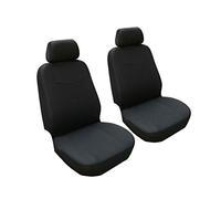 GODGETS Ensemble Complet de Housses de Sieges Universelles, Housse Couverture Couvre Sieges pour Voiture Camionnette Van,Tout en Noir,2 * Places Avant