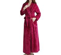 GODGETS Femme Homme Unisexe Long Robe de Chambre Micro-Fibre Douillette Moelleuse Polaire Robby Rose XL