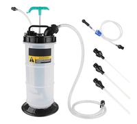 Godimg Pompe Manuelle d'aspiration d'huile de 5,3 litres Comprenant 4 tuyaux, jauge et Tuyau de décharge de Frein avec Valve unidirectionnelle, vidange d'huile sous Vide, vidange d'huile de Voiture