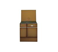 Godin - Cuisinière à bois 10kw brun foncé 240162BRUNFONCEPOLI