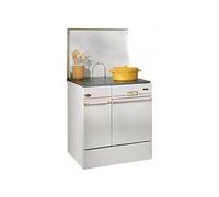240162000010-CUISINIÈRE BOIS ARPÈGE 75CM 10KW BUCHES 50CM BLANC GODIN - 240162BLANC