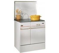 240162000010-CUISINIÈRE BOIS ARPÈGE 75CM 10KW BUCHES 50CM BLANC GODIN - 240162BLANC