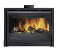 Godin Modane 75-V Turbo Intégré Bois de chauffage, Briquettes de bois Noir