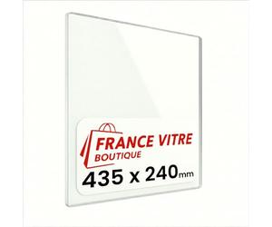 Godin - modèle : eco-et-eco-bois-435-x-240-435 x 240 x 4 mm - Vitre d’Insert pour cheminée et poêle à Bois - Verre de Rechange Haute température - jusqu'à 800°C