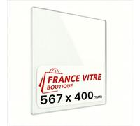 Godin - modèle : Odeon-i-II-et-III - 567 x 400 x 4 mm - Vitre d’Insert pour cheminée et poêle à Bois - Verre de Rechange Haute température - jusqu'à 800°C