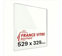 Godin - modèle : Petit-carvin - 529 x 329 x 4 mm - Vitre d’Insert pour cheminée et poêle à Bois - Verre de Rechange Haute température - jusqu'à 800°C