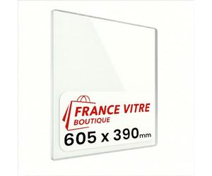 Godin - modèle : superchauff - 605 x 390 x 4 mm - Vitre d’Insert pour cheminée et poêle à Bois - Verre de Rechange Haute température - jusqu'à 800°C