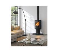 godin - poêle à bois fonte 8kw noir - 411110noir
