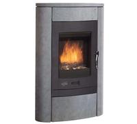 GODIN Poêle à bois longiligne 369130PIERREBLEUE