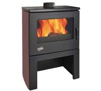Poêle à bois 8.5kw noir/carmin 362113carmin