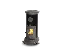 Godin - Poêle à bois petit godin 7,5 kw émail gris metallisé 310107000033