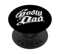 Godly Dad - Foi Famille Amour Inspiration Christian Père PopSockets PopGrip Adhésif