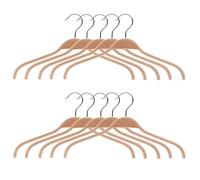 GODNECE Lot de 10 cintres en bois antidérapants - 35 cm