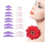 Godneei Kit Rehaussement de Cils, 20 Pads Rehaussement de Cils en Silicone Réutilisables, 5 Tailles S M M1 M2 L, Pad Rehaussement de Cils Auto-adhésif