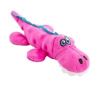 goDog Just for Me Gator with Chew Guard Technology Tough Plush Dog Toy, Rose, Rose