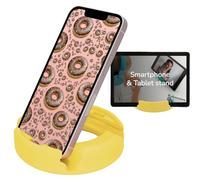 GoDonut - Support de téléphone pour Bureau - Support de téléphone Portable Compatible avec Les téléphones Portables, tablettes, appareils de Lecture électroniques - Multiangle - Jaune Original