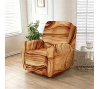 Godot 4 Pièces Moderne Simple Housse de Fauteuil Extensible (Grain de Bois)