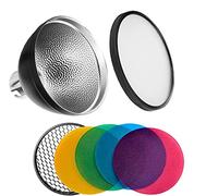 Godox AD-S2 Réflecteur standard avec diffuseur doux et pack de gels de couleur AD-S11 pour photographie Pour flash Witstro AD200, AD180, AD360, AD360II
