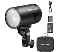 Godox AD100Pro II Flash à tête ronde 100 W, 60 à 100 flashs pleine puissance, 2,4 GHz X sans fil, TTL/HSS, 3300 mAh USB-C, support magnétique avec adaptateur Bowens