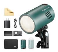 GODOX AD100Pro Vert - Kit de lumières stroboscope portable, 100 W, tête ronde, TTL, HSS, lampe de modélisation flash et diffuseur à dôme