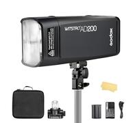 GODOX AD200 Flash de Poche 200Ws 2.4G Flash Strobe, 1/512 à Pleine Puissance (1/1) Réglage de la Puissance en 10 étapes, Température de Couleur Mode Constant ±100K Flash de Poche Monolampe