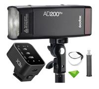 GODOX AD200 Pro AD200Pro + X3-O Déclencheur, Flash stroboscopique 200 WS 2,4 G, 1/8000 HSS, 500 flashs Pleine Puissance, Recyclage 0,01-1,8 s, Batterie 2900 mAh, Ampoule Nue/Speedlite