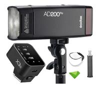 GODOX AD200 Pro AD200Pro + X3-S Déclencheur, Flash stroboscopique 200 WS 2,4 G, 1/8000 HSS, 500 Pleine Puissance, Recyclage 0,01-1,8 s, Batterie 2900 mAh, Ampoule Nue/Speedlite