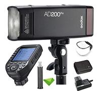 GODOX AD200 Pro avec déclencheur XProII-N pour appareils Photo Nikon, Flash TTL 200 WS 2,4 G Flash stroboscopique, 1/8000 HSS, Recyclage 0,01-1,8 s, Batterie 2900 mAh Flash de Poche Monolight