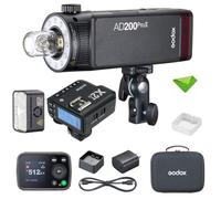 GODOX AD200 Pro II AD200Pro II 200Ws 2.4G TTL Flash + X2T-O Déclencheur de Flash pour Olympus, 0.01-1.8s Recyclage Bi-Couleur LED Modélisation Poche Monolight pour Appareils Photo Reflex Numériques