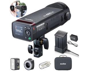 Godox AD200 Pro II GODOX AD200Pro II Flash, 2.4G HSS Flash Strobe, 0.01-1.8s Recycling, 2980 mAh Battery, 500 Full Power Flashes, One-Tap Sync with X3 (GODOX AD200Pro Upgraded) (AD200PRO II)