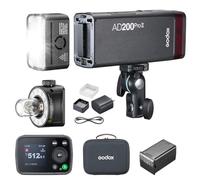 GODOX AD200ProII Flash de poche 200 W 2,4 G, 1/512 à pleine puissance, réglage de la puissance à 10 niveaux, température de couleur en mode constant ± 100 K