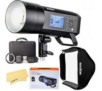 Godox AD400 Pro AD400Pro Flash Godox pour Canon Sony Nikon Fujifilm Fuji Olympus Panasonic Appareil Photo, Temps de Recyclage 0,01-1s, avec Godox Softbox 32'' x 32'' 80CMx80CM