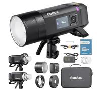 GODOX AD400 Pro II Flash Extérieur,AD400ProII 2.4G TTL,1/8000 HSS 400Ws,Batterie 21,6V/2600mAh,Recyclage 0,01 à 1s, 460 Flashs à Pleine Puissance pour Canon Nikon Fuji Caméra
