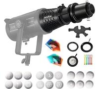 GODOX Adaptateur Bowens SA-17 avec SA-P, SA-06, SA-09-001/002/003 GOBO, SA-10 Support, SA-07 Obturateur, Kit Gel SA-11C/SA-11T pour Lampe LED