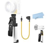 GODOX AK-B02 Poignée avec Batterie V-Mount pour ML60IIBi, ML100Bi, ML100R Lumière LED Vidéo, Poignée Batterie Portable avec Câble d'alimentation D-Tap vers 2,5 mm DC