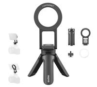 Godox AM01 Support magnétique pour téléphone portable, trépied de table, magnétisme N52 double face, adaptateur pour patin froid + anneau magnétique compatible MA5R, smartphones et appareils photo