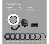 godox-Anneau lumineux Macro LED RING72,CRI 96 + 5600K + 8 anneaux d'adaptation d'objectif pour appareil photo reflex numérique IL Nikon,photographie en gros plan -RING72