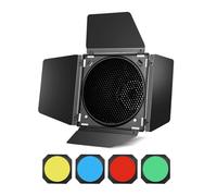 Godox BD-04 Barn Door avec grille en nid d'abeille et 4 filtres gel couleur