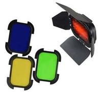 Godox bd-07 grille nid d'abeille + 4 filtres colorés pour tête cobra ad200 G