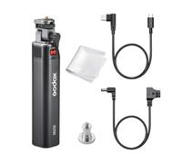 GODOX BG02 Poignée d'alimentation 14,4 V 6600 mAh 95,04 Wh pour flash d'appareil photo AD200 AD200Pro II AD300Pro, forGodox ML100BI, ML60BI ML100R LED, avec D-Tap et câble USB-C pour flash et lumière