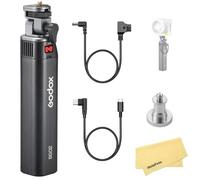 GODOX BG02 Poignée d'alimentation,Batterie Lithium 14,4V 6600mAh 95,04Wh,Poignée avec Ports D-Tap&USB-C pour Flashes AD200,AD200Pro II,AD300Pro II,pour Panneaux LED ML100BI,ML100R,FH50Bi,FH50R,ML60Bi