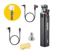GODOX BG02 Poignée d'alimentation,Batterie Lithium 14.4V 6600mAh, avec D-Tap et Câble USB-C pour AD200 AD200Pro AD200ProII AD300 Pro Flash,pour ML100BI ML100R FH50Bi FH50R Lampe Vidéo LED